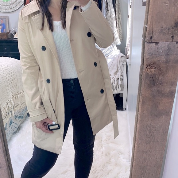 WANTDO tan classic belted trench coat size small new with tags - Picture 10 of 16